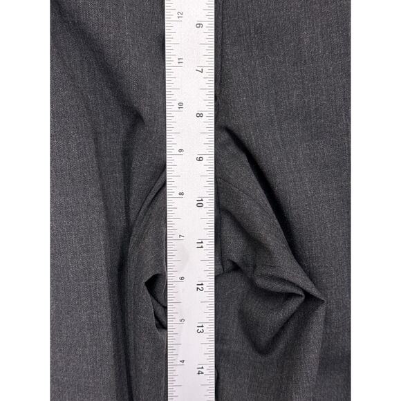 Lafayette 148 Pants 8 Womens Charcoal Gray Virgin Wool Slim Skinny Side Zip - Picture 4 of 7